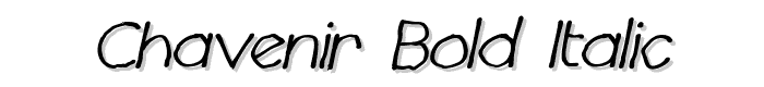 Chavenir Bold Italic font